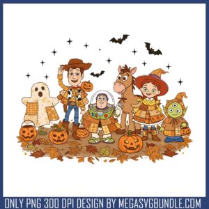 Fall vibe toy story png, toy story 2 png, happy halloween png
