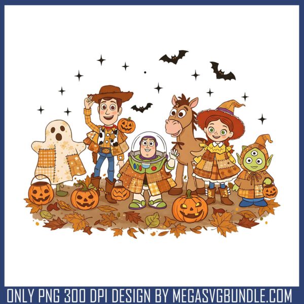 Fall vibe toy story png, toy story 2 png, happy halloween png