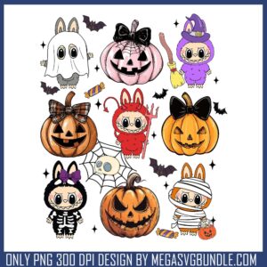 Labubu spooky costume png, halloween costume png, labubu clothes png