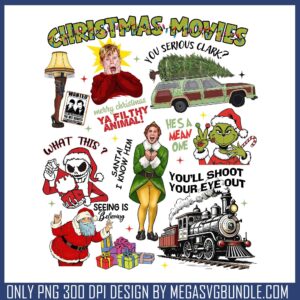 Merry movie quotes png, christmas movies png, funny quotes png