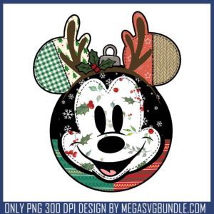 Mickey face christmas png, christmas spirit png, walt disney world png