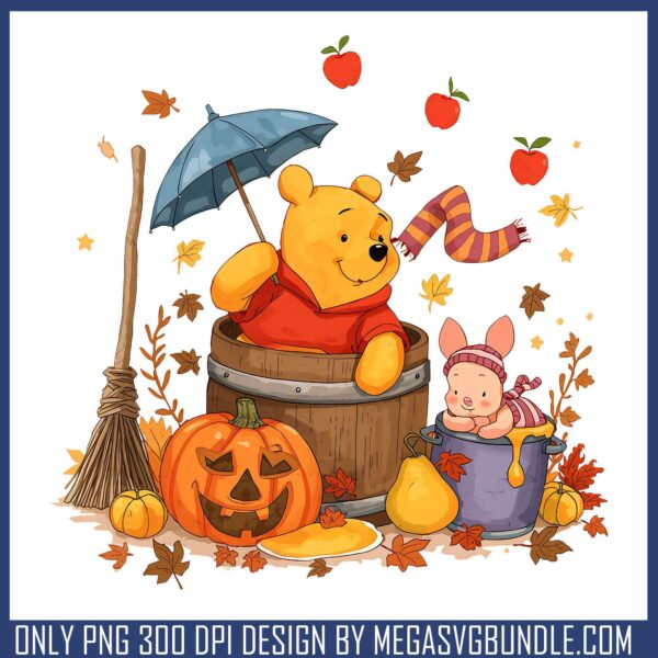 Pooh halloween vibes png, winnie pooh​ png, halloween movies​ png
