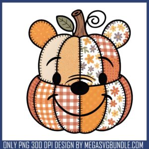 Pooh pumpkin face png, halloween pumpkin png, pooh bear png