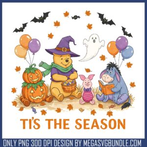 Pooh tis the season png, spirit halloween png, winnie the pooh png