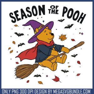 Season of the pooh png, disney characters png, happy halloween png