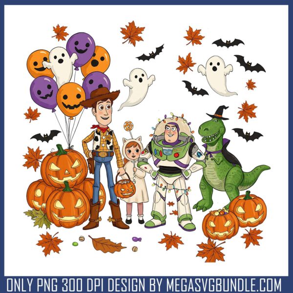 Toy story fall png, toy story png, happy halloween png