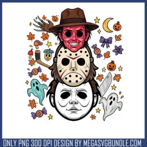 Trio killers halloween png, halloween costume png, horror movie png