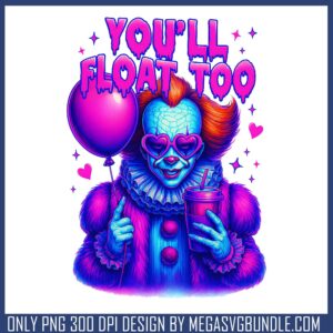 Youll float too png, halloween kills png, pennywise costume png