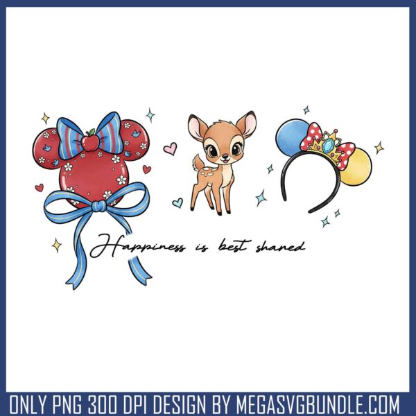 Happiness is best shared png, snow white png, disney princess png