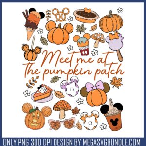 Meet me at the pumpkin patch png, disney land png, halloween candy png