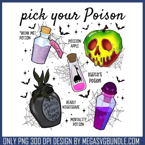 Pick your poison png, halloween jokes png, disney villains png