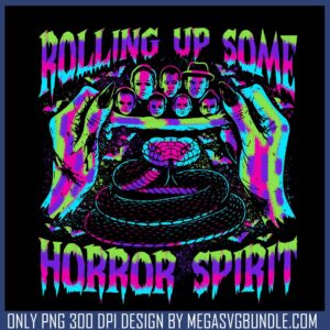 Rolling up horror spirit png, horror killers png, halloween ends png