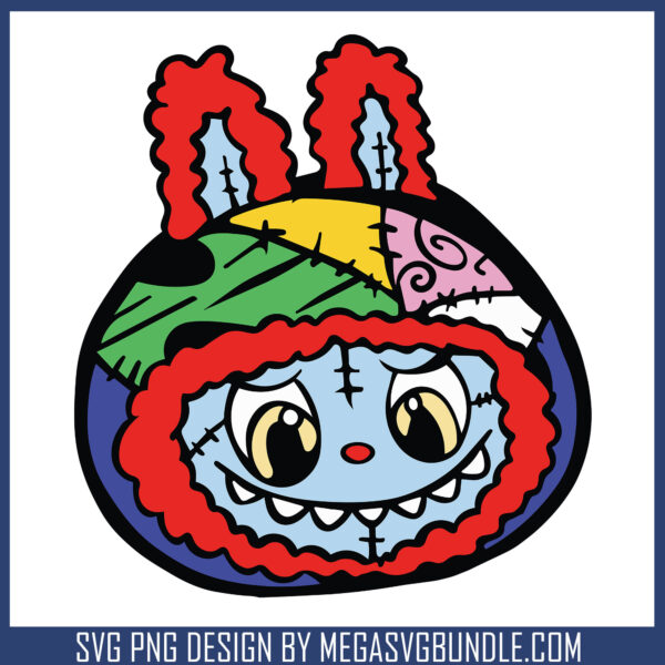 Labubu sally face svg, sally halloween​ svg, labubu faces​ svg