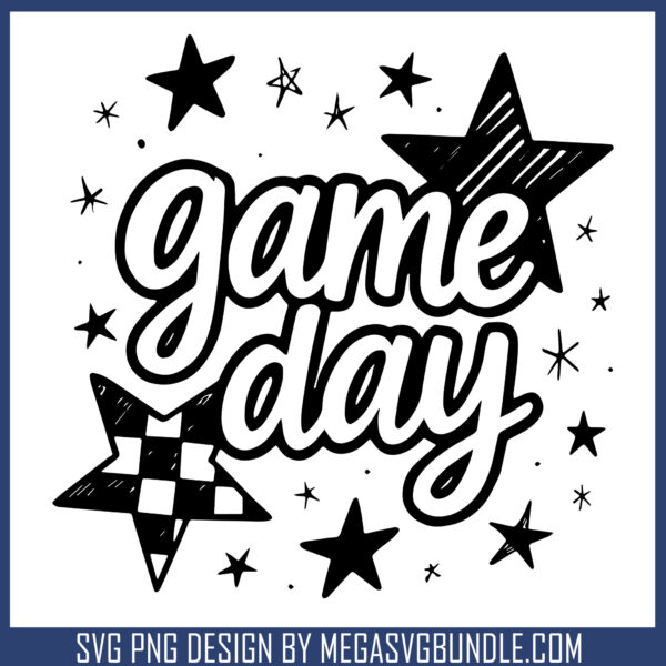 Game day star design svg, game day​ svg, nfl game day​ svg