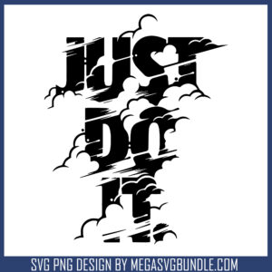 Just do it cloud design svg, just do it svg, trending svg