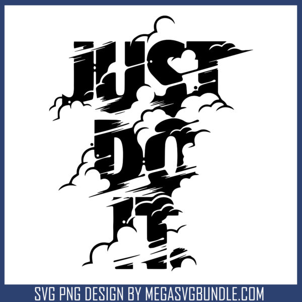 Just do it cloud design svg, just do it svg, trending svg
