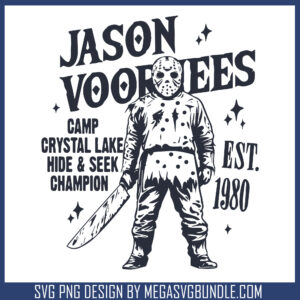 Jason voorhees est 1980 svg, halloween jason voorhees​ svg