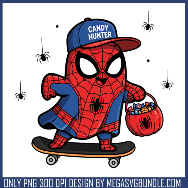 Spiderman skateboard halloween png, spiderman cartoon​ png