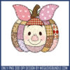 Daisy duck pumpkin patchwork png, halloween daisy duck​ png