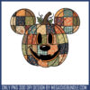 Goofy pumpkin face patchwork png, goofy halloween​ png, disney png