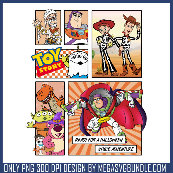 Toy story frame halloween png, toy story halloween​ png