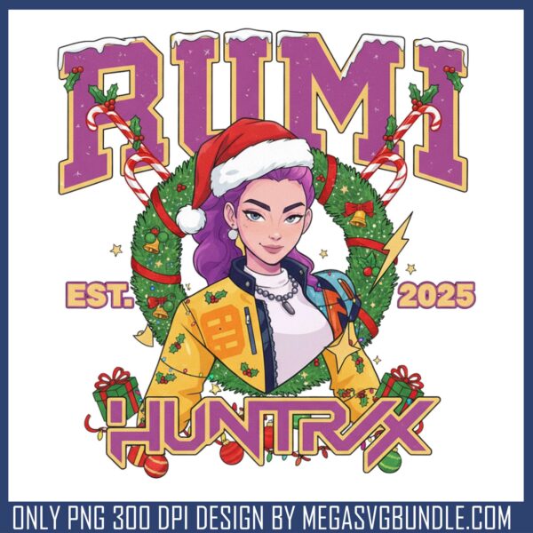 Christmas rumi est 2025 png, huntrix rumi​ png, kpop hunters png