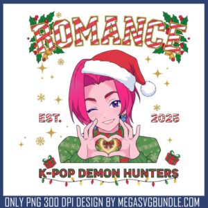 Romance est 2025 christmas png, kpop demon hunters romance​ png