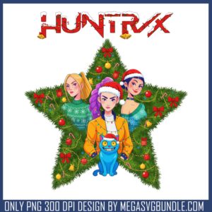 Huntrix star wreath christmas png, huntrix christmas png