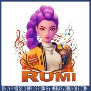 Rumi kpop thanksgiving design png, kpop demon hunters rumi png