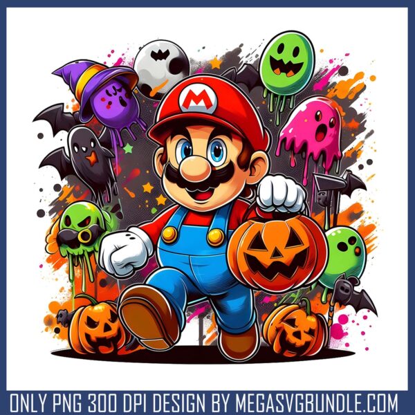 Super mario spooky halloween png, super mario bros png