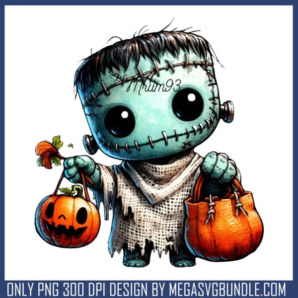 Frankenstein chibi halloween png, frankenstein 2025 png