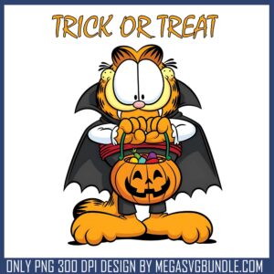Garfield trick or treat png, garfield halloween costume png