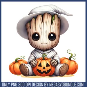 Groot pumpkin halloween png, halloween costume groot png