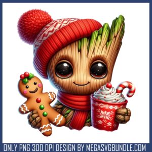 Groot character and gingerbread png, the groot png