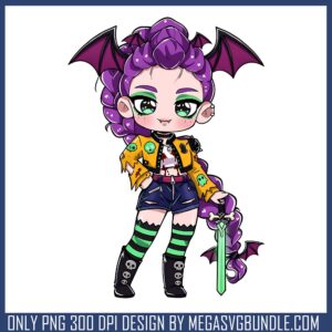 Devil rumi halloween png, kpop demon hunters rumi png