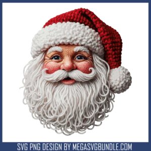Santa face patchwork svg, christmas santa​ svg, santa hat​ svg
