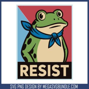 Frogs resist frame design svg, anti trump protests​ svg