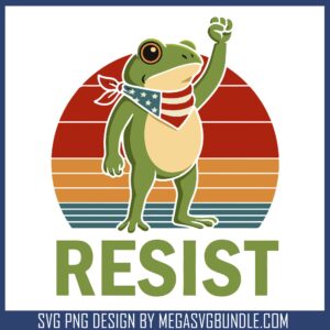 America frogs resist design svg, no kings day​ svg, protest​ svg
