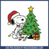 Snoopy santa with gift svg, snoopy christmas images​ svg