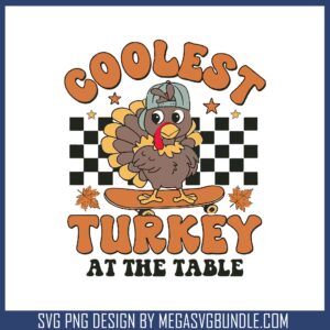 Coolest turkey thanksgiving svg, turkey clipart​ svg, thanksgiving svg