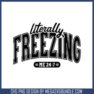 Literally freezing logo svg, christmas logo svg, trending svg