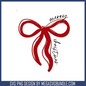 Merry christmas bow design svg, bow christmas svg, season christmas svg