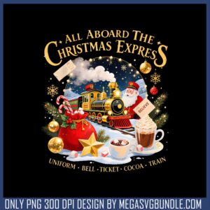 Christmas express train png, christmas santa png, christmas holiday png
