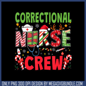 Correctional nurse crew png, nurse christmas​ png, christmas day png