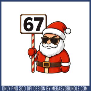 Santa claus 67 design png, christmas santa​ png, six days seven​ png