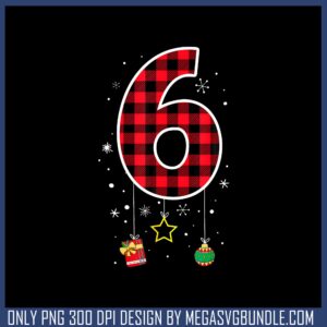 Six christmas red plaid png, christmas lights png, six seven png