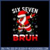Six seven bruh santa png, santa christmas png, christmas season​ png